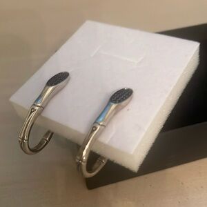 COPY - John Hardy authentic bamboo earrings with black sapphires.
